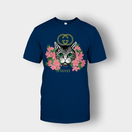 Gucci-Cat-Insp-Unisex-T-Shirt-Navy