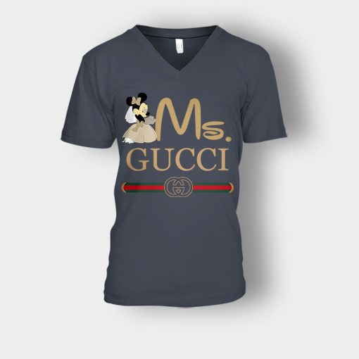 Gucci-Couple-Disney-Ms-Minnie-Valentines-Day-Unisex-V-Neck-T-Shirt-Dark-Heather