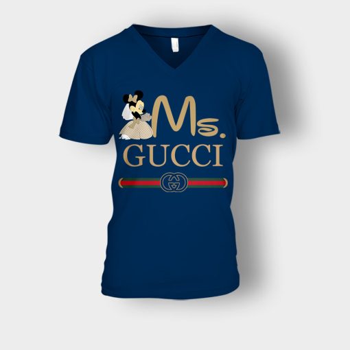 Gucci-Couple-Disney-Ms-Minnie-Valentines-Day-Unisex-V-Neck-T-Shirt-Navy