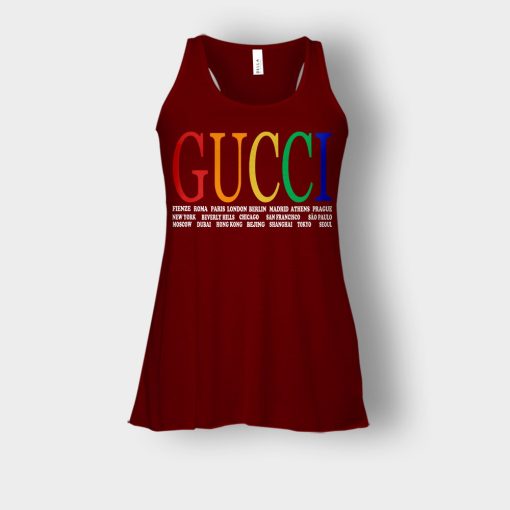 Gucci-Fashion-Inspired-Bella-Womens-Flowy-Tank-Maroon