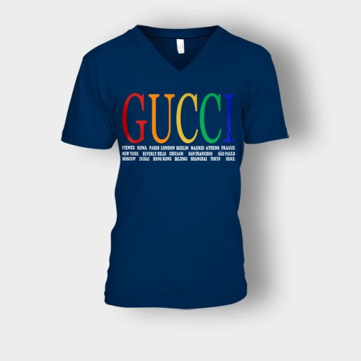 Gucci-Fashion-Inspired-Unisex-V-Neck-T-Shirt-Navy