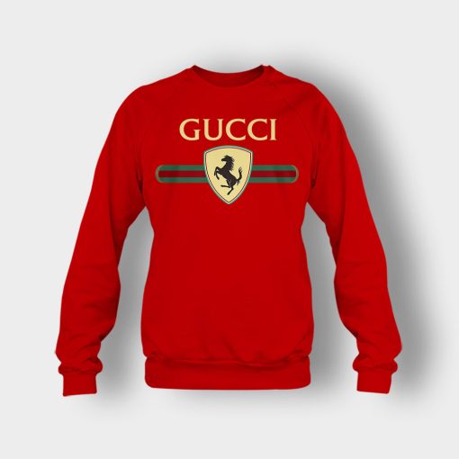 Gucci-Ferrari-Horse-Crewneck-Sweatshirt-Red