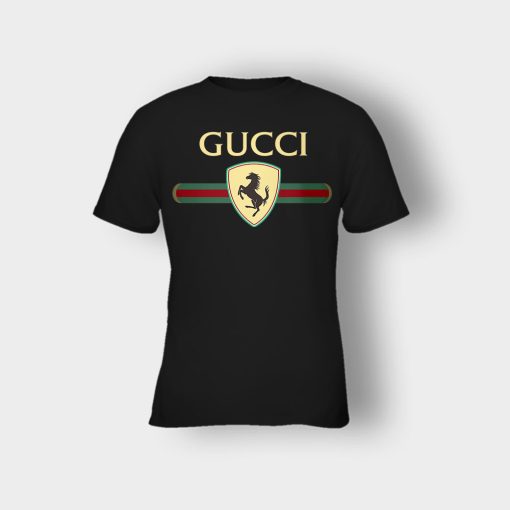 Gucci-Ferrari-Horse-Kids-T-Shirt-Black