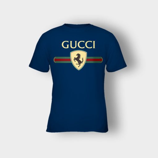 Gucci-Ferrari-Horse-Kids-T-Shirt-Navy