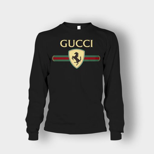 Gucci-Ferrari-Horse-Unisex-Long-Sleeve-Black