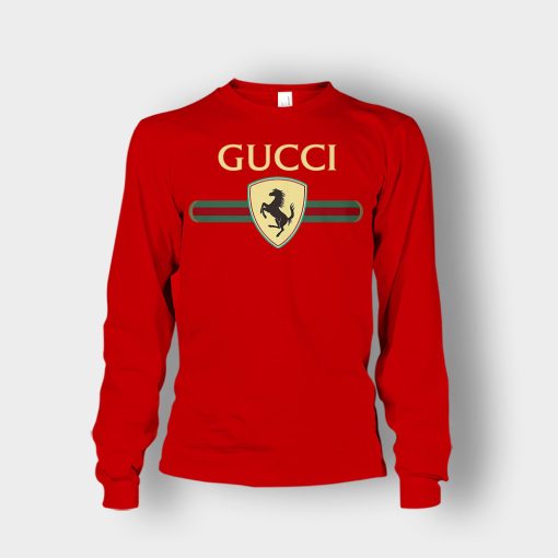 Gucci-Ferrari-Horse-Unisex-Long-Sleeve-Red