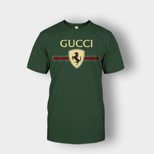 Gucci-Ferrari-Horse-Unisex-T-Shirt-Forest