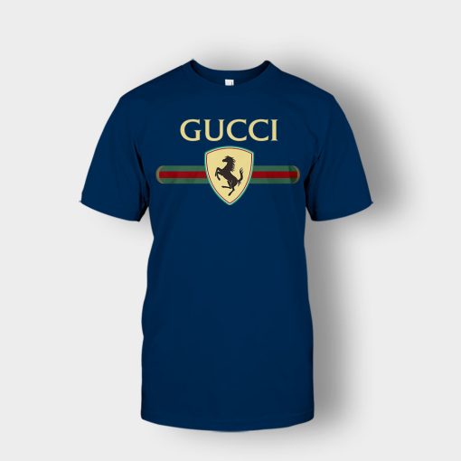 Gucci-Ferrari-Horse-Unisex-T-Shirt-Navy