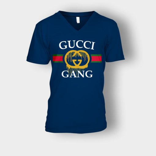 Gucci-Gang-Classic-Unisex-V-Neck-T-Shirt-Navy