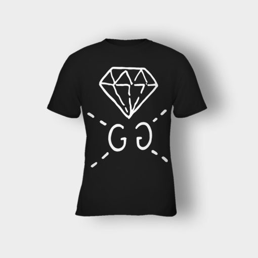 Gucci-Ghost-Diamond-Inspired-Kids-T-Shirt-Black