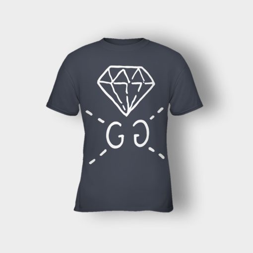 Gucci-Ghost-Diamond-Inspired-Kids-T-Shirt-Dark-Heather