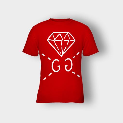 Gucci-Ghost-Diamond-Inspired-Kids-T-Shirt-Red