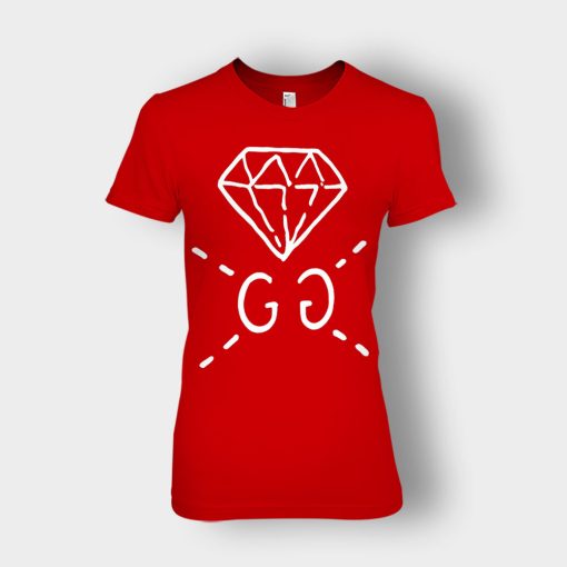 Gucci-Ghost-Diamond-Inspired-Ladies-T-Shirt-Red