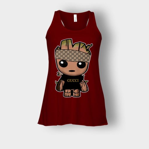 Gucci-Groot-Inspired-Bella-Womens-Flowy-Tank-Maroon