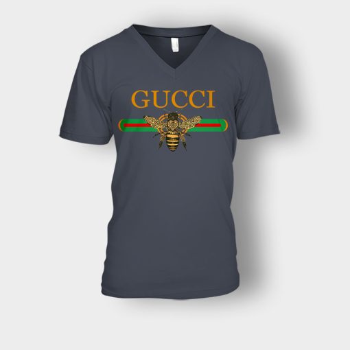 Gucci-Inspired-Bee-Unisex-V-Neck-T-Shirt-Dark-Heather