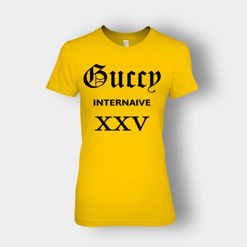 Gucci-Internaive-XXV-Fashion-Ladies-T-Shirt-Gold