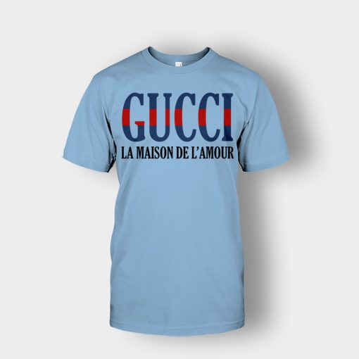 Gucci-La-Maison-De-LAmour-Unisex-T-Shirt-Light-Blue