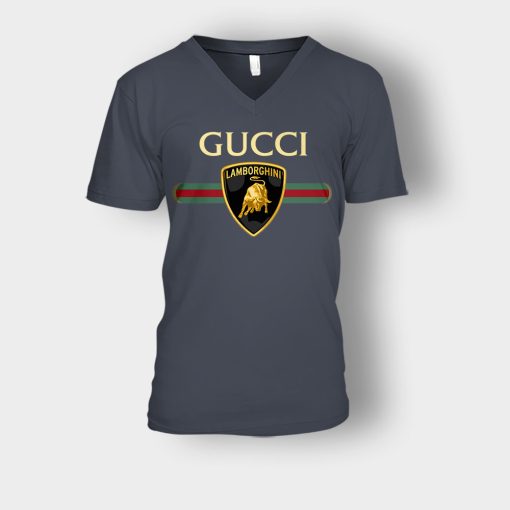 Gucci-Lamborghini-Unisex-V-Neck-T-Shirt-Dark-Heather