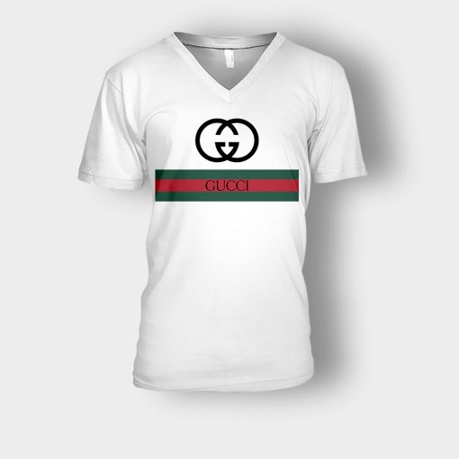 Gucci-Logo-Inspired-Classic-Unisex-V-Neck-T-Shirt-White