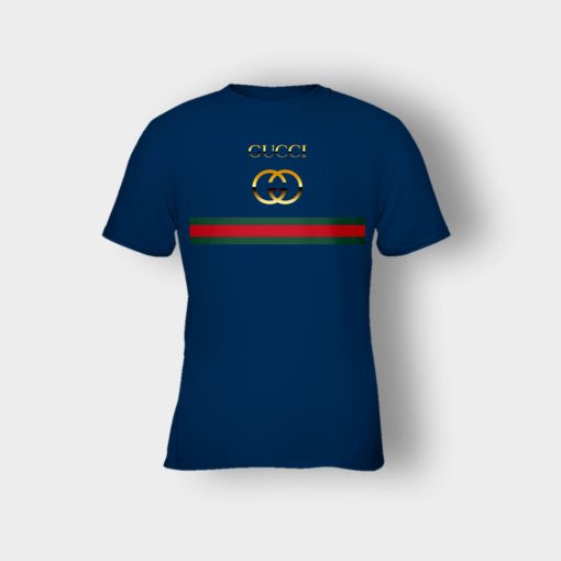 Gucci-Logo-Vintage-Kids-T-Shirt-Navy