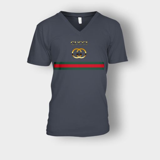 Gucci-Logo-Vintage-Unisex-V-Neck-T-Shirt-Dark-Heather