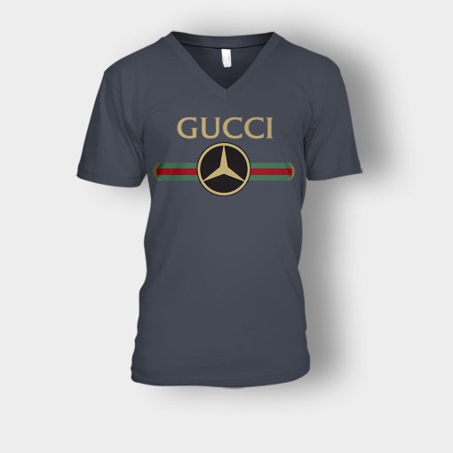 Gucci-Mercedes-Unisex-V-Neck-T-Shirt-Dark-Heather