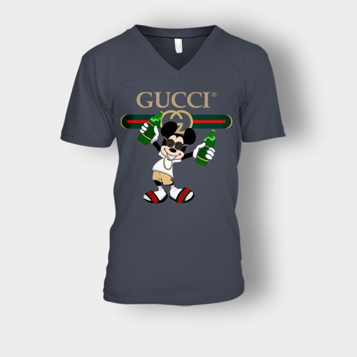 Gucci-Mickey-Mouse-Top-Trending-Unisex-V-Neck-T-Shirt-Dark-Heather