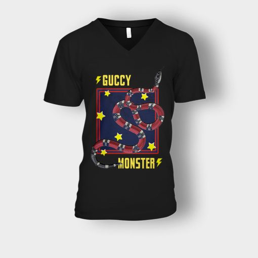 Gucci-Monster-Inspired-Unisex-V-Neck-T-Shirt-Black