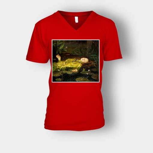 Gucci-Painting-Inspired-Unisex-V-Neck-T-Shirt-Red