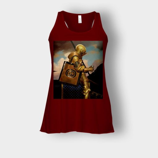 Gucci-Painting-Warrior-Inspired-Bella-Womens-Flowy-Tank-Maroon