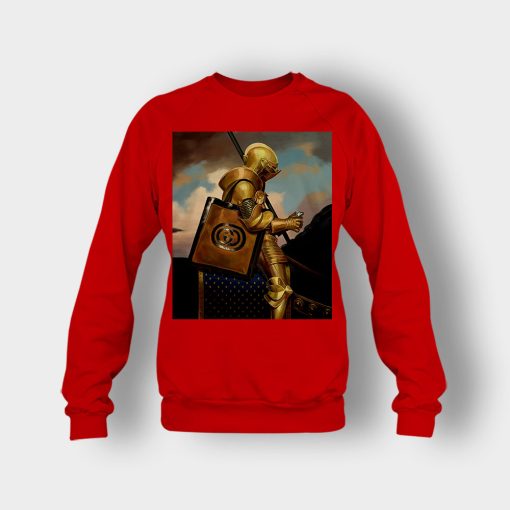 Gucci-Painting-Warrior-Inspired-Crewneck-Sweatshirt-Red