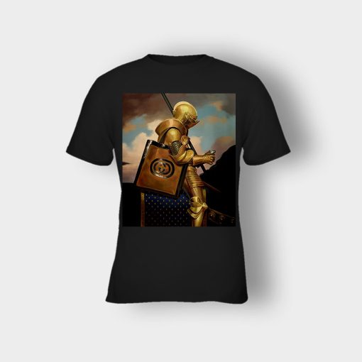 Gucci-Painting-Warrior-Inspired-Kids-T-Shirt-Black