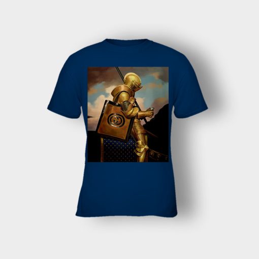 Gucci-Painting-Warrior-Inspired-Kids-T-Shirt-Navy