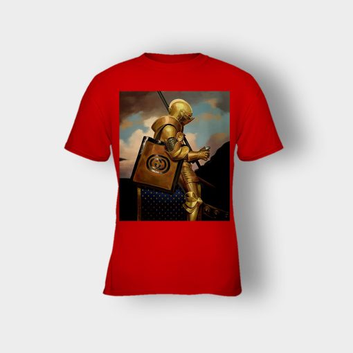 Gucci-Painting-Warrior-Inspired-Kids-T-Shirt-Red