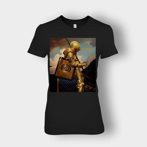 Gucci-Painting-Warrior-Inspired-Ladies-T-Shirt-Black