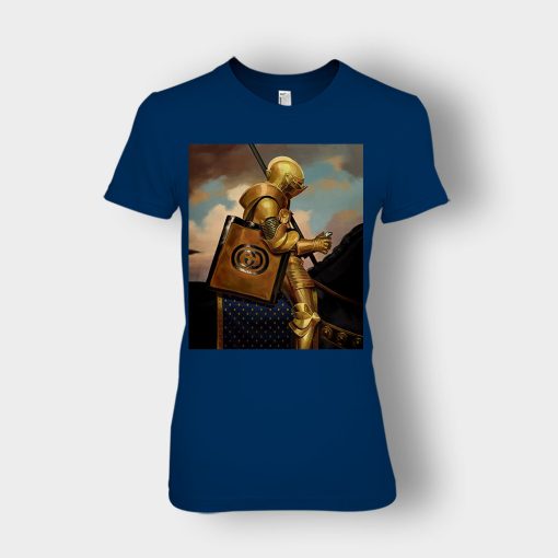 Gucci-Painting-Warrior-Inspired-Ladies-T-Shirt-Navy