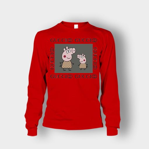 Gucci-Pig-Peppa-Pig-Unisex-Long-Sleeve-Red
