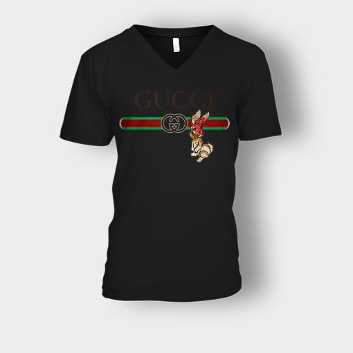 Gucci-Rabbit-Inspired-Unisex-V-Neck-T-Shirt-Black