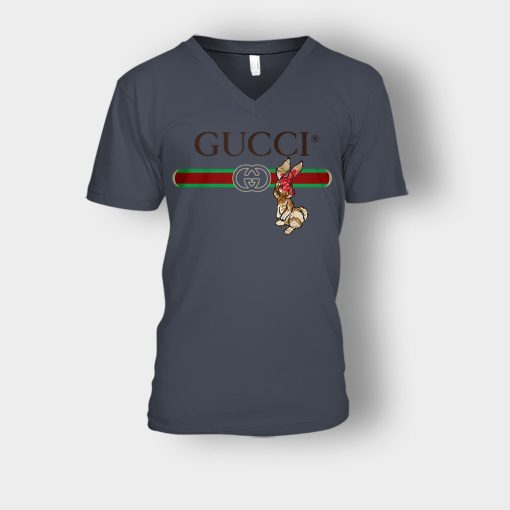 Gucci-Rabbit-Inspired-Unisex-V-Neck-T-Shirt-Dark-Heather