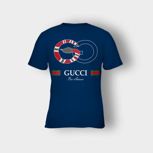 Gucci-Snake-Classical-Kids-T-Shirt-Navy