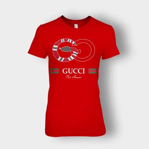 Gucci-Snake-Classical-Ladies-T-Shirt-Red