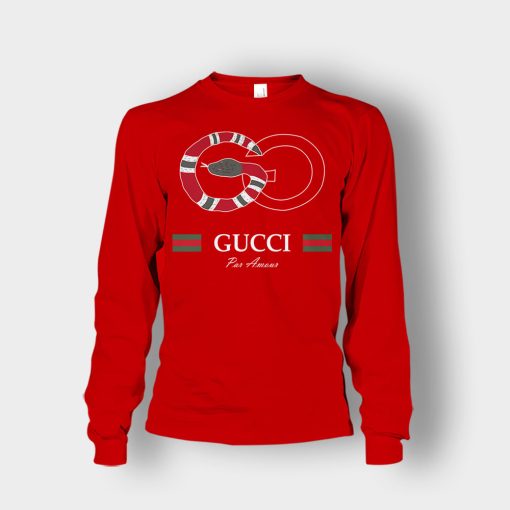 Gucci-Snake-Classical-Unisex-Long-Sleeve-Red