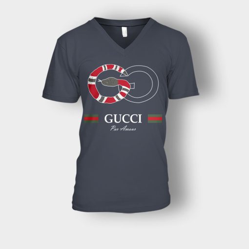 Gucci-Snake-Classical-Unisex-V-Neck-T-Shirt-Dark-Heather