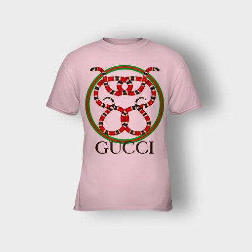 Gucci-Snakes-Cotton-Inspired-Kids-T-Shirt-Light-Pink