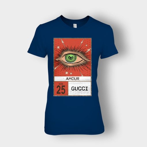 Gucci-Vintage-25-Birthday-Ladies-T-Shirt-Navy