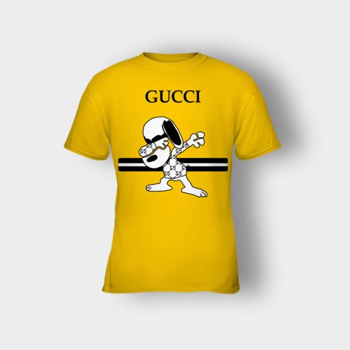 Gucci-Vintage-Inspired-Snoopy-Kids-T-Shirt-Gold