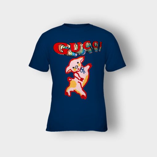 Gucci-With-Piglet-Inspired-Kids-T-Shirt-Navy