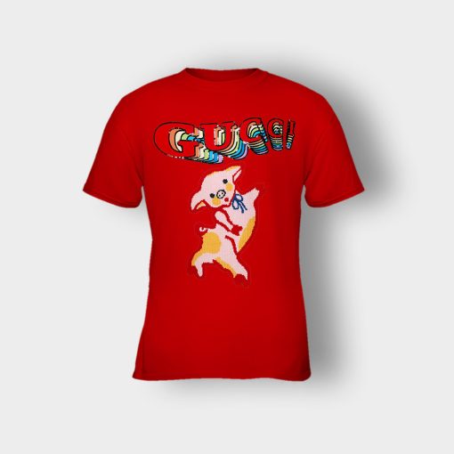 Gucci-With-Piglet-Inspired-Kids-T-Shirt-Red
