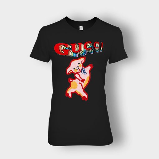 Gucci-With-Piglet-Inspired-Ladies-T-Shirt-Black