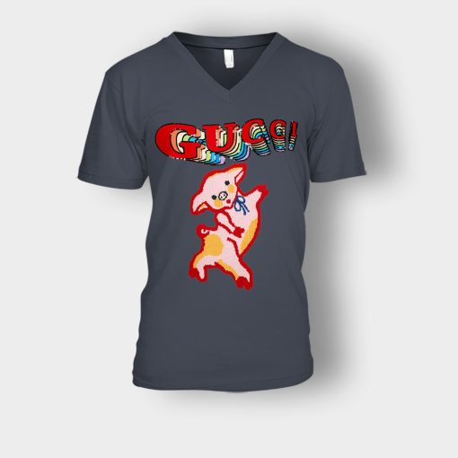 Gucci-With-Piglet-Inspired-Unisex-V-Neck-T-Shirt-Dark-Heather